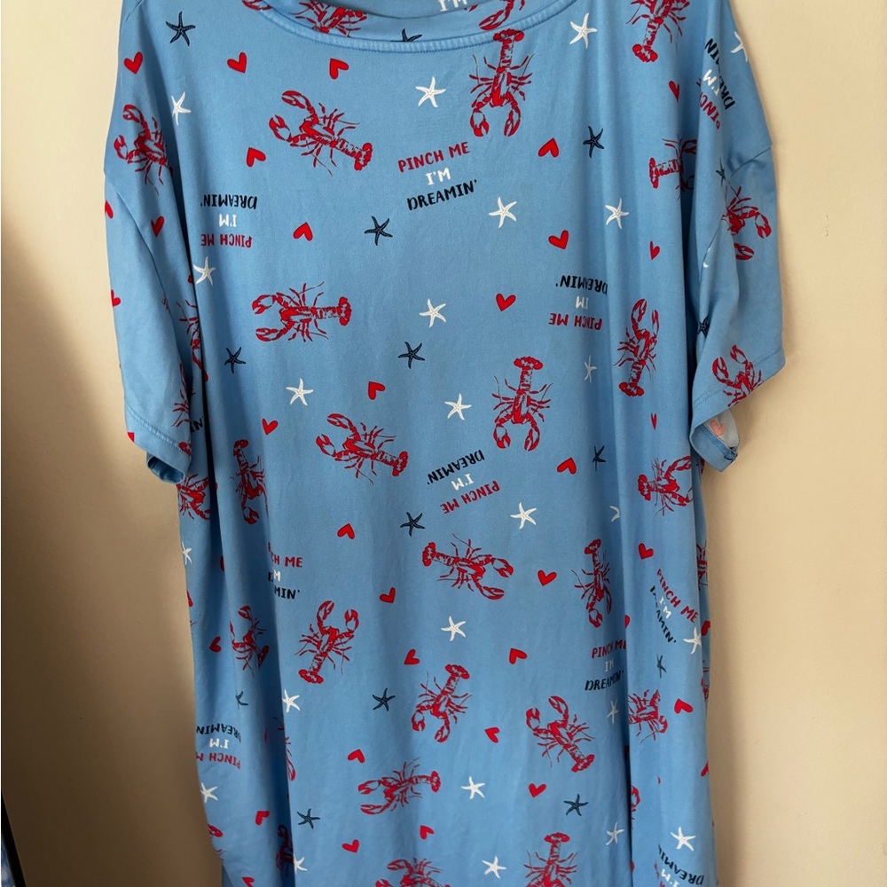 Blue Lobster Print MooMoo